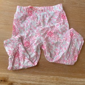 Pink floral light pants